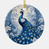 Beautiful blue peacock keramisch ornament (Voorkant)