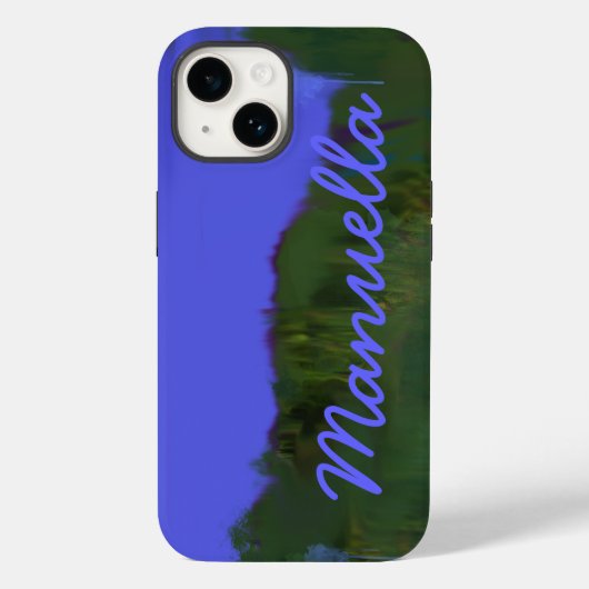 Beautiful Blue Personalized Case-Mate iPhone Case (Achterkant)