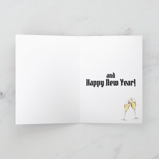 Beautiful Blue Shinning Stars on Christmas Tree   Kaart (Binnen)