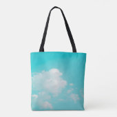 Beautiful blue sky and clouds with daylight natura tote bag (Achterkant)