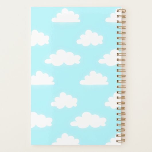 Beautiful Blue Sky Print Notebook Planner (Achterkant)