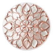 Beautiful blush pink offwhite pearl inspired keramische knop (Voorkant)