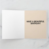 BEAUTIFUL BOHEMIAN  LADY BIRTHDAY KAART (Binnen)