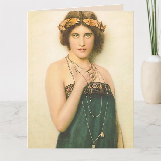 BEAUTIFUL BOHEMIAN  LADY BIRTHDAY KAART (Voorkant)