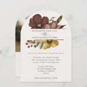 Beautiful boho neutral arch invitation kaart (Voorkant / Achterkant)