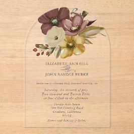 Beautiful boho neutral wedding  acryl uitnodigingen