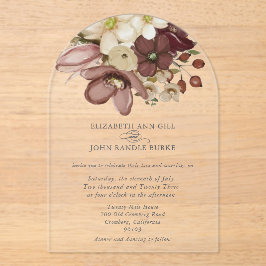 Beautiful boho rose & neutral wedding  acryl uitnodigingen