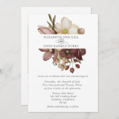 Beautiful boho rose & neutral wedding  kaart (Voorkant / Achterkant)