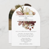 Beautiful boho rose & neutral wedding  kaart (Voorkant / Achterkant)