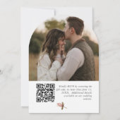 Beautiful boho rose & neutral wedding  kaart (Achterkant)