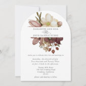 Beautiful boho rose & neutral wedding  kaart (Voorkant)