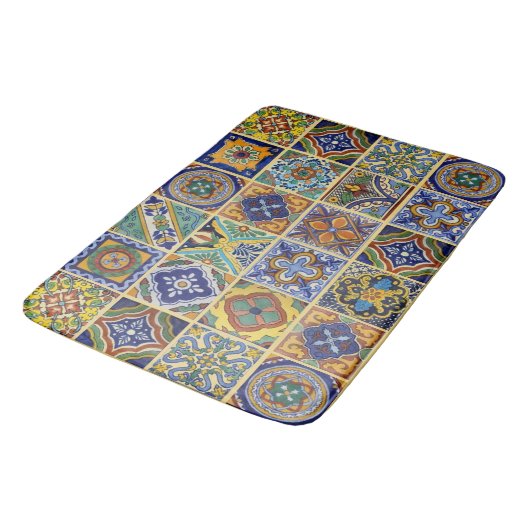 Beautiful Boho Talavera Tiles Badmat (Gekanteld)