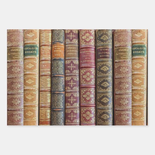 Beautiful Book Spines (Antique & Art Nouveau) Inpakpapier Vel (Voorkant 3)