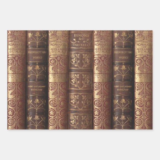 Beautiful Book Spines (Antique & Art Nouveau) Inpakpapier Vel (Voorkant 2)