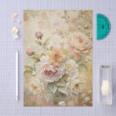 Beautiful Boquet of Pastel Flowers Background Tissuepapier (Craft)