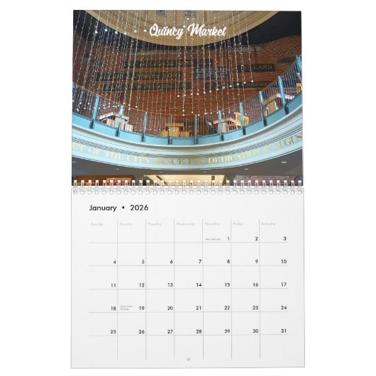 Beautiful Boston Wall Calendar Kalender (Jan 2026)
