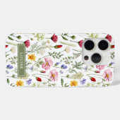Beautiful Botanical Wildflowers Name Case-Mate iPhone Case (Achterkant (horizontaal))