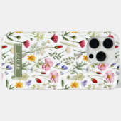 Beautiful Botanical Wildflowers Name Case-Mate iPhone Case (Achterkant (horizontaal))