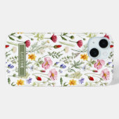 Beautiful Botanical Wildflowers Name  Case-Mate iPhone Case (Achterkant (horizontaal))