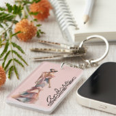 Beautiful Bridesmaid Dusty Pink Dedicated Ode Sleutelhanger (Voorkant Rechts)