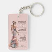 Beautiful Bridesmaid Dusty Pink Dedicated Ode Sleutelhanger (achterkant)
