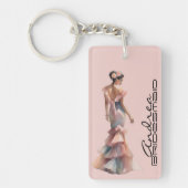 Beautiful Bridesmaid Dusty Pink Dedicated Ode Sleutelhanger (Voorkant)