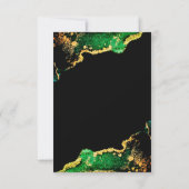 Beautiful Bronze Green Gold Wedding RSVP Card Kaartje (Achterkant)