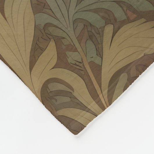 Beautiful Brown Horse William Morris Inspired  Fleece Deken (Hoek)