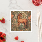 Beautiful Brown Horse William Morris Inspired Servet (Insitu)