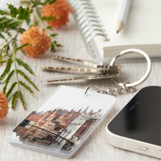 Beautiful Bruges. Acryl Sleutelhanger (Voorkant Rechts)
