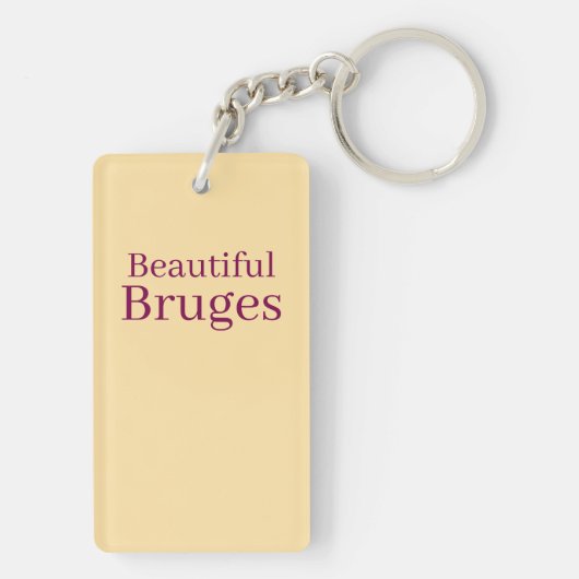 Beautiful Bruges. Acryl Sleutelhanger (achterkant)