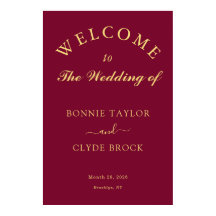 Beautiful Burgundy Wedding Presentation Poster