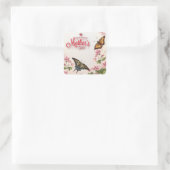 Beautiful Butterflies Floral Mothers Day Vierkante Sticker (Tas)