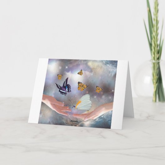 Beautiful Butterflies Kaart (Achterkant)