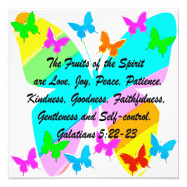 BEAUTIFUL BUTTERFLY GALATIANS 5 FOTO AFDRUK