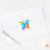 BEAUTIFUL BUTTERFLY GALATIANS 5 VIERKANTE STICKER (Envelop)