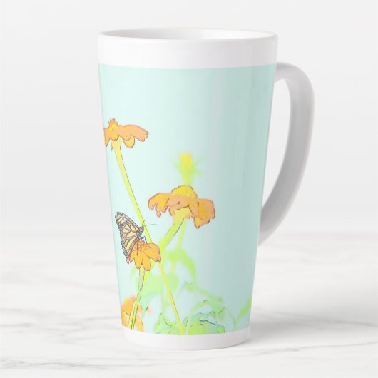 Beautiful Butterfly Latte Mug Latte Mok (Rechterhoek)