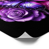 Beautiful Butterfly Purple Rose Butterfly Lovers G Poster (Hoek)