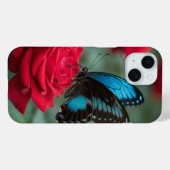 Beautiful Butterfly Red Rose - Case-Mate iPhone Case (Achterkant (horizontaal))