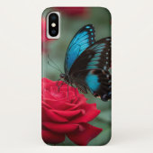 Beautiful Butterfly Red Rose - Case-Mate iPhone Case (Achterkant)