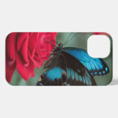 Beautiful Butterfly Red Rose - iPhone Hoesje (Achterkant horizontaal)