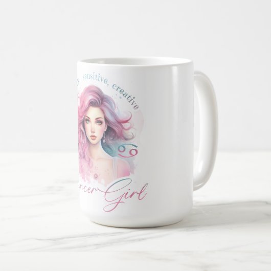 Beautiful Cancer Girl With Traits Koffiemok (Voorkant rechts)