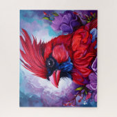 Beautiful Cardinal Bird Legpuzzel (Verticaal)