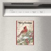 Beautiful Cardinal Christmas Magnet (Insitu (Vaatwasser))