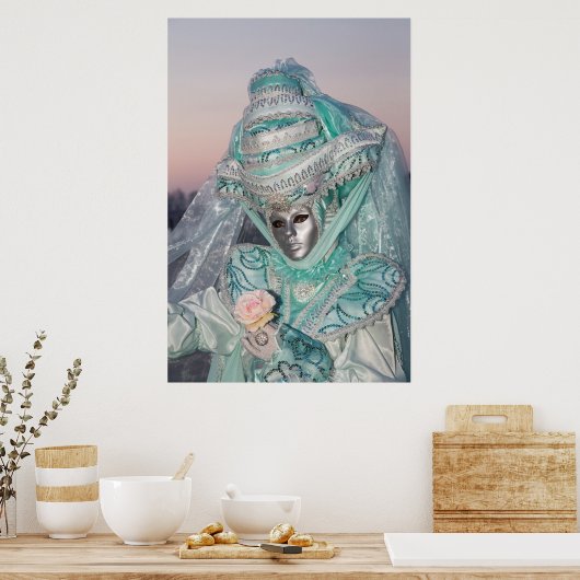 Beautiful Carnival Costume, Venice Poster (Keuken)