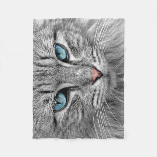 Beautiful Cat Close-up Fleece Deken (Voorkant)
