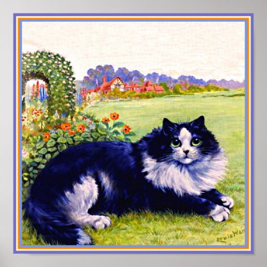 Beautiful Cat, named Peter, Louis Wain famous Pet Poster (Voorkant)
