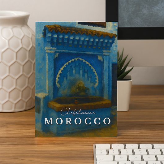 Beautiful Chefchaouen Morocco Blue City Briefkaart
