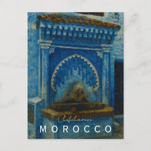 Beautiful Chefchaouen Morocco Blue City Briefkaart (Voorkant)