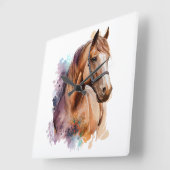 BEAUTIFUL CHESTNUT WATERVERF HORSHOOFD VIERKANTE KLOK (Hoek)